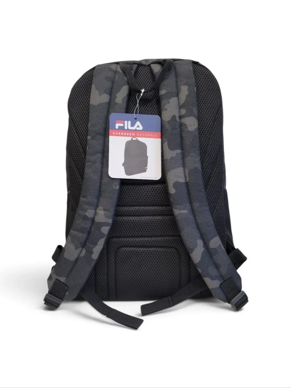 NEW! FILA Black Camouflage Everdeen Backpack, For Everyday Use/Back To School